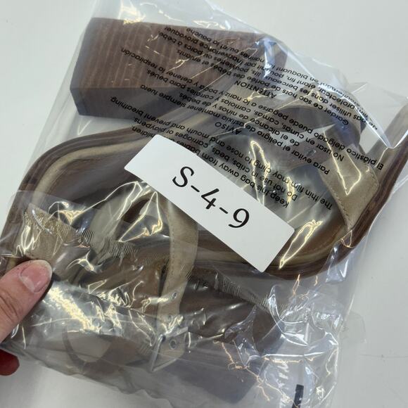 Steve Madden Heels Womens 7 Tan Alva Stacked Block Heel Open Toe Suede Leather - Picture 12 of 12